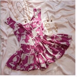 NWT Vanessa Mooney The Elizabeth Romper Dress Medium